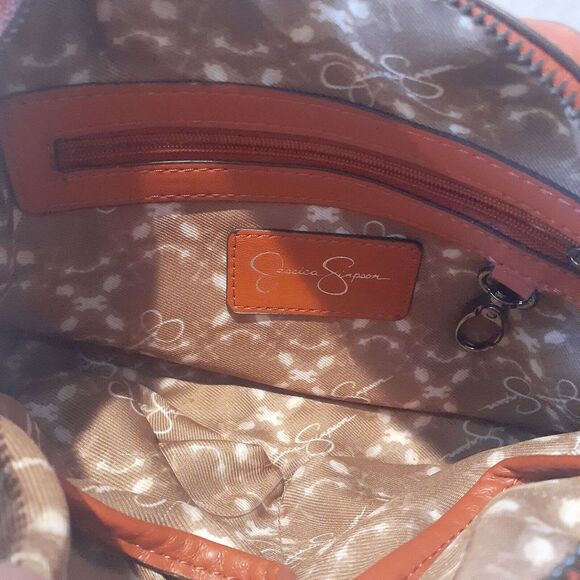 Jessica Simpson Salmon -‎ Burnt Orange Purse Crossbody - Picture 7 of 9